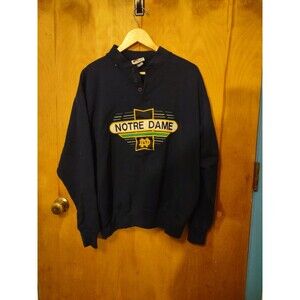 Vintage Midwest Embroidery Notre Dame Irish Sweatshirt Men Size XL Blue